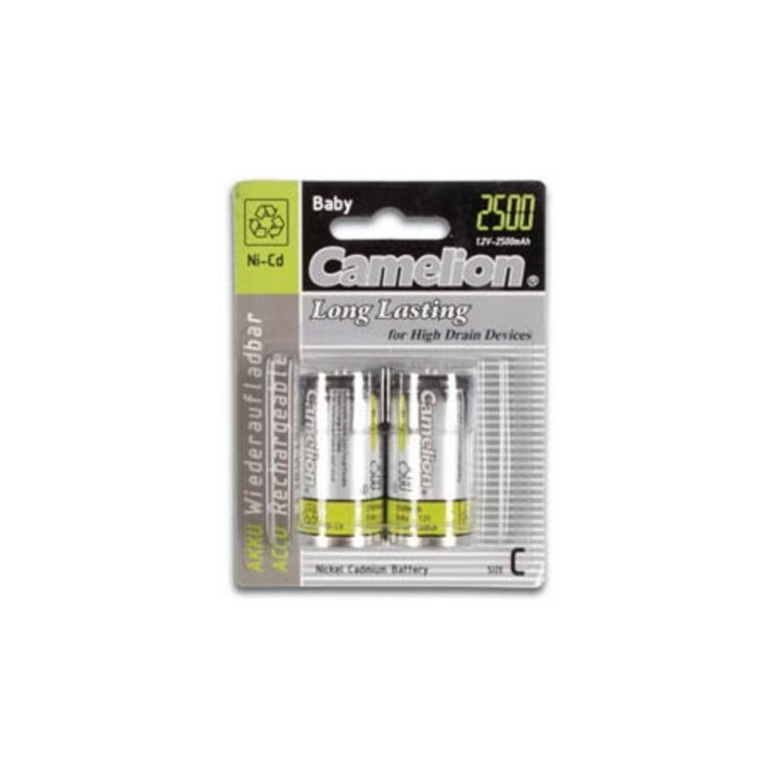 Batería(toque) recargable 1.2vcc 2500ma baterías C, AM2, LR14, 14A, E93, MN1400, 814, 4014l r14 c (los 2 machacas recargables) a