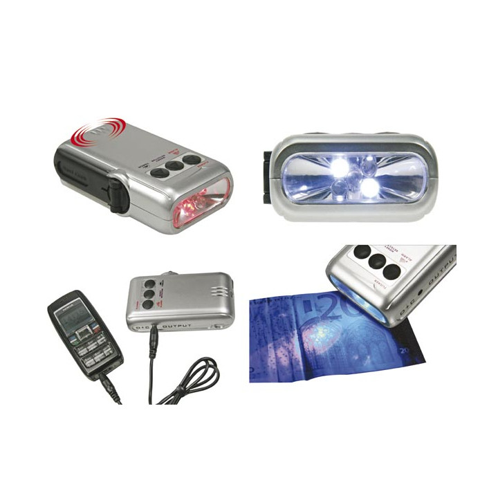 Dynamo led flashlight charger for mobile phone alarm fake money detector dynamo - 2
