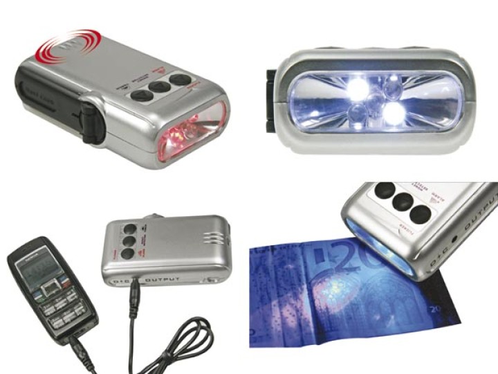 Dynamo led taschenlampe ladegerat fur handy alarm geldscheinprufer dynamo - 2