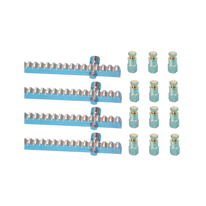 Cremallera zinc 4m + 12 soportes puertas automatizadas verjas puertas electricas corredizas cremallera zinc jr international - 1