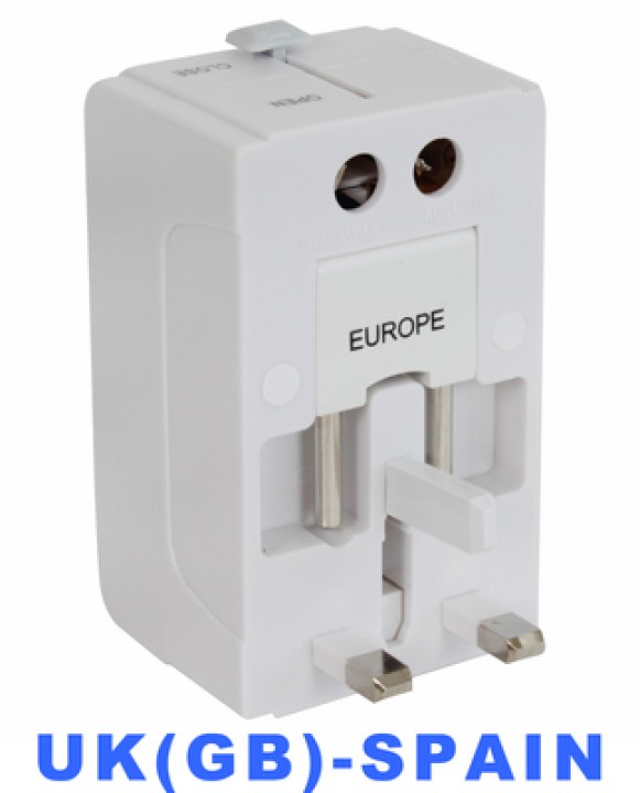 Spina con adattatore usb elettrizza 150 paesi viaggi europa usa australia regno unito gran bretagna jr international - 4