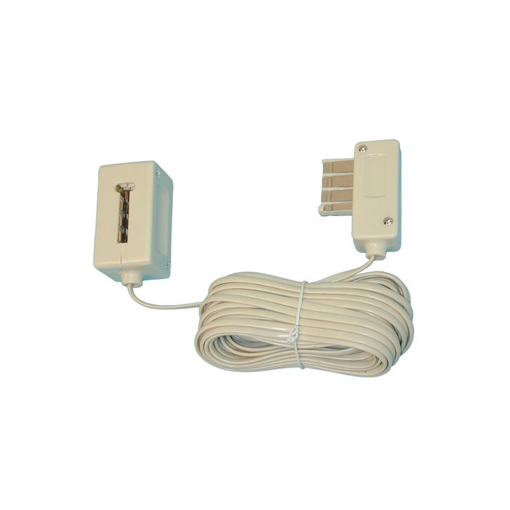 Telephone extension cable 10m plug socket 8 contacts jr  international - 6