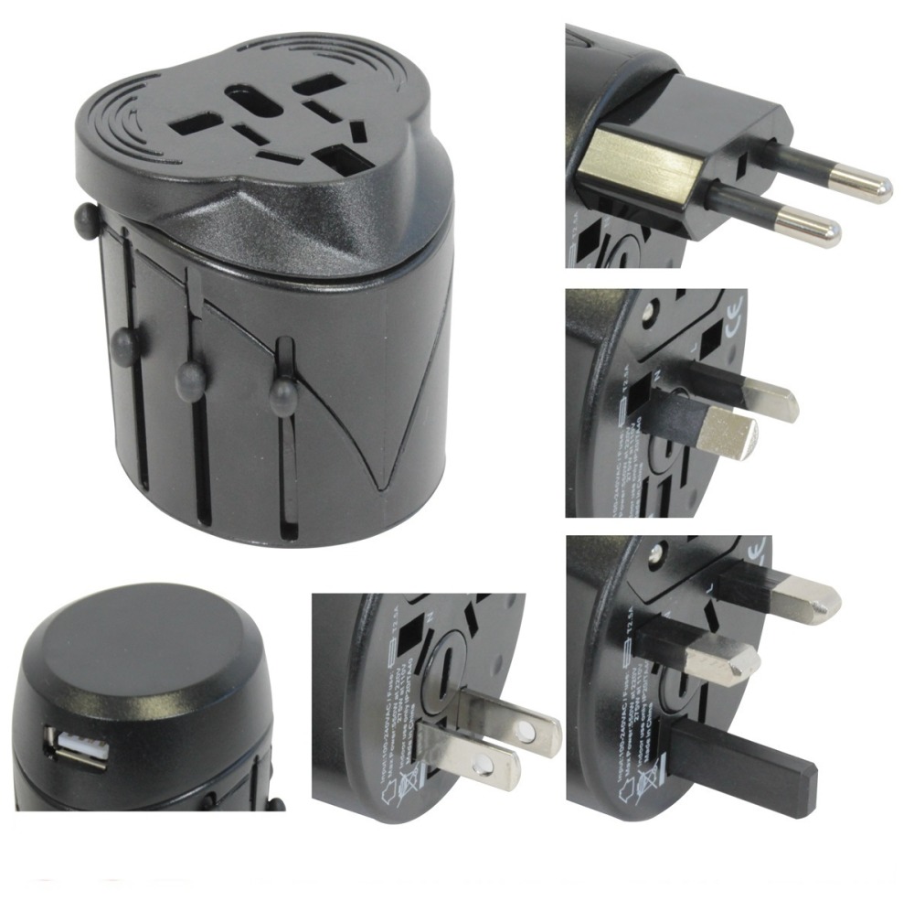 Plug adapter mit usb elektrisiert 150 ländern reisen europa usa australia uk britain skross - 1