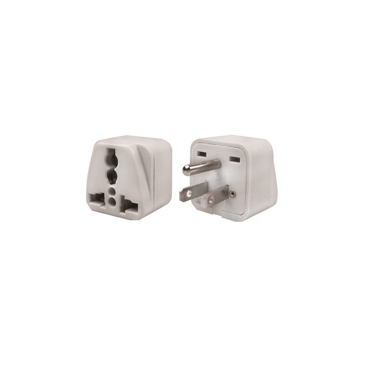 Travel adapter electric adapter 16 american male + female to female euro adapter hama - 2