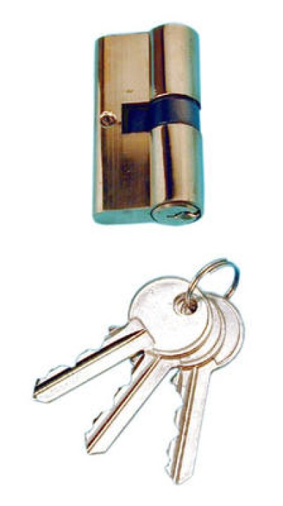 Brass cylinder metal security cylinders, 3 keys european type european doors metal cogex - 1