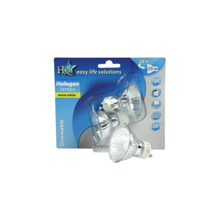2 bombillas halogenas gu10 28w (35w) 220v h gu 10 02 iluminacion luz foco 230v 240v hq - 1