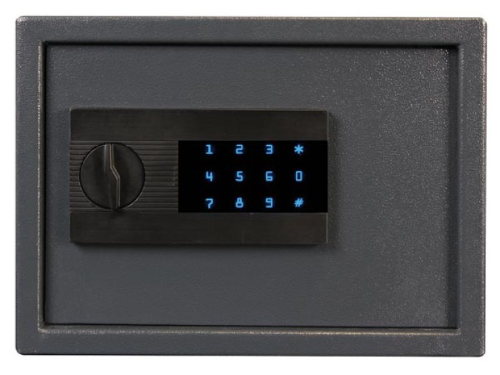 Minicassaforte a codice elettronico 350x250x250mm sicurezza hotel albergo alberghi sicurezza velleman - 1