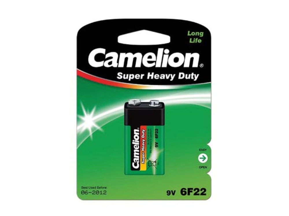 Zinc carbon battery 9v 400mah 6lf22 1604th 6lf22 mn1604 lr622 lr622b 6f22sc g6f22xc 6f22 6lr61 camelion - 1