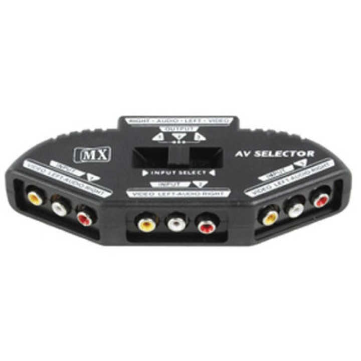 3 fach audio video umschalter hq - 1