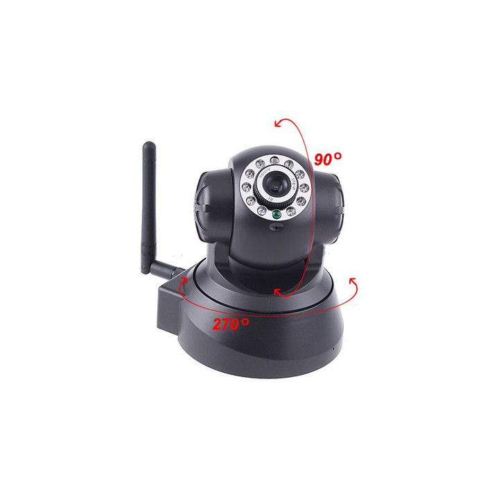 Wireless ip color camera network with pan tilt night vision 2 way audio jr international - 1