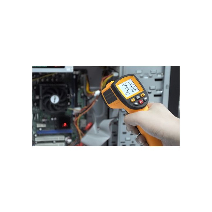 Infrarot-laser-thermometer digital 700 grad orange kontaktlosen