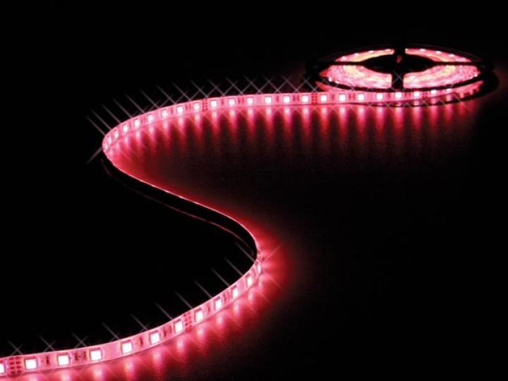 La tira ligera flexible rgb 300 llevó los 5m 24v 40w rgb rojo verde azul decoración de la iluminación lq24m230rgb velleman - 1