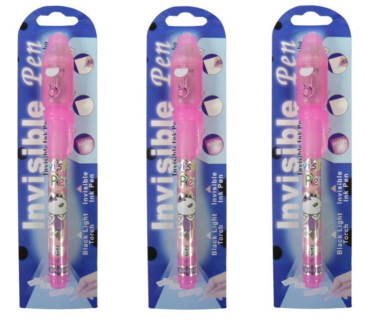 3 filzstift tinte uv unsichtbare uv-lampe mit rosa tagesordnung jr  international - 9