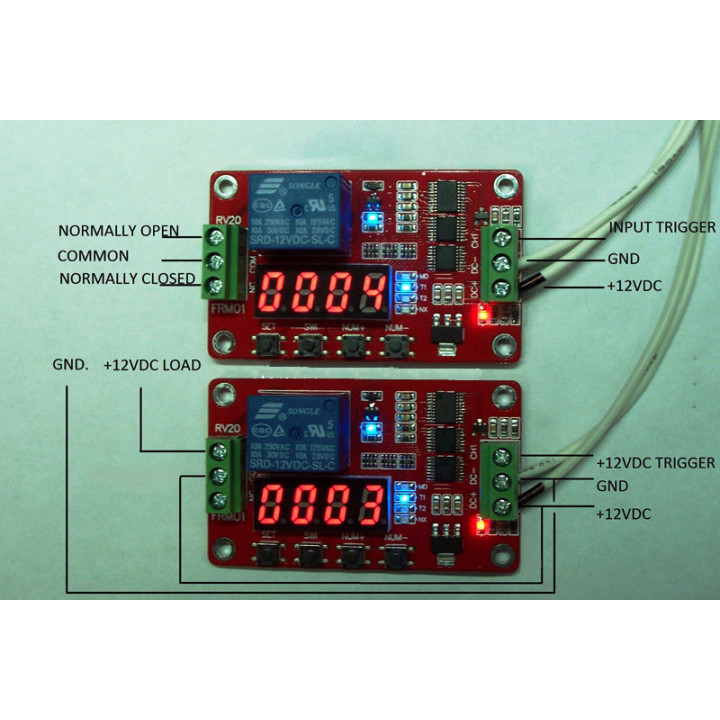 Multifunction self-lock relay cycle timer module plc home automation delay 12v h-tronic - 2