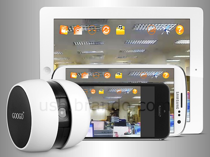 Cámara del ip de wifi motorizado googo video de vigilancia sin hilos color de iphone remoto hp - 7