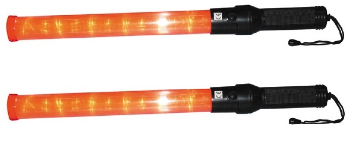 2 traffic police baton red lightingtraffic 21-inch Roadside Safety LED Traffic Wand Baton led safety control reflective warning 
