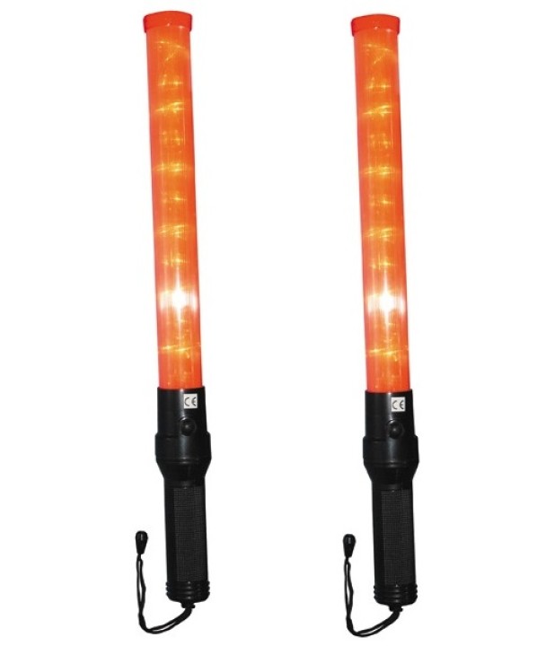 2 traffic police baton red lightingtraffic 21-inch Roadside Safety LED Traffic Wand Baton led safety control reflective warning 