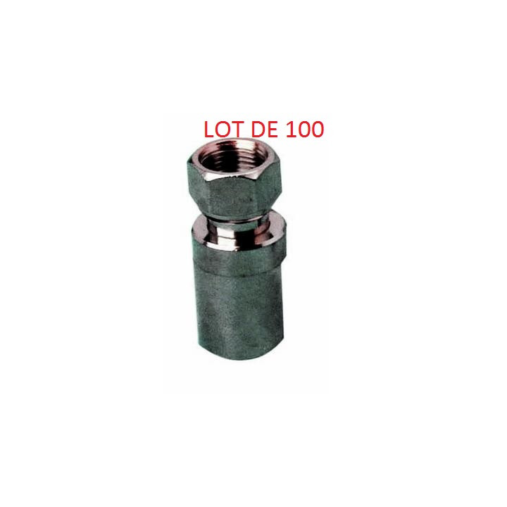 100 plug ø10mm f plug to crimp for ø10mm cable rg11, kx8 (1 item) crimping plug for coaxial cables tv radio crimping plug coaxia