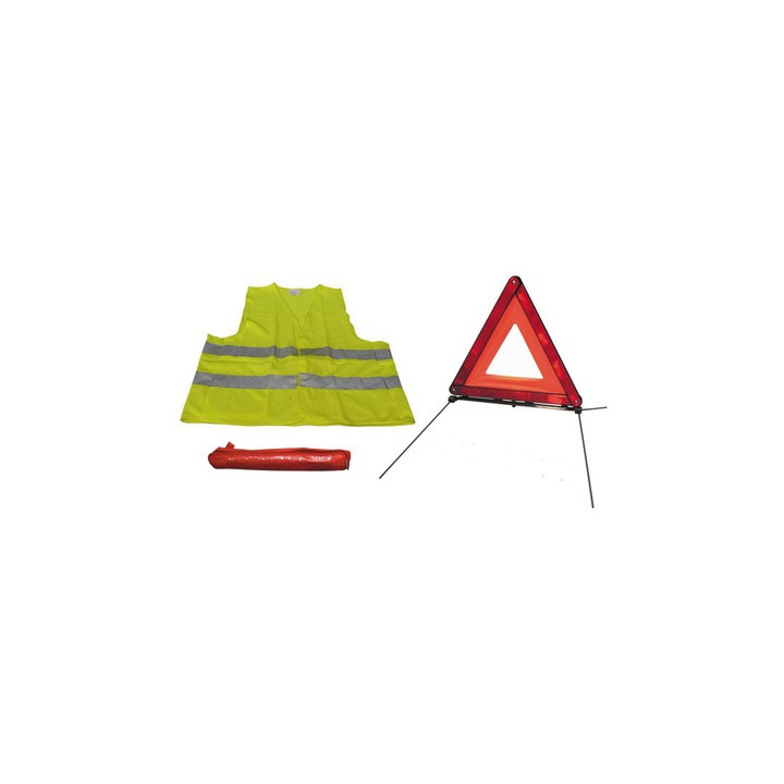 Sicurezza stradale kit r27 en11 triangolo + gilet riflettente xl 471 in questo jr international - 1