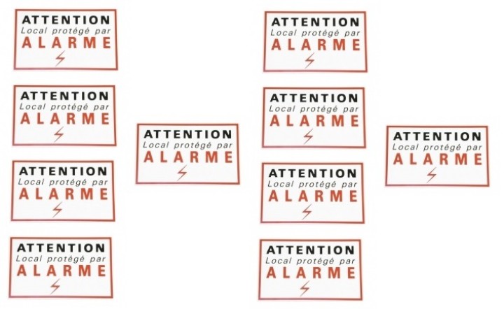 10 adhesive labels signaling security alarm sticker autocolant deterrent protection jr international - 1