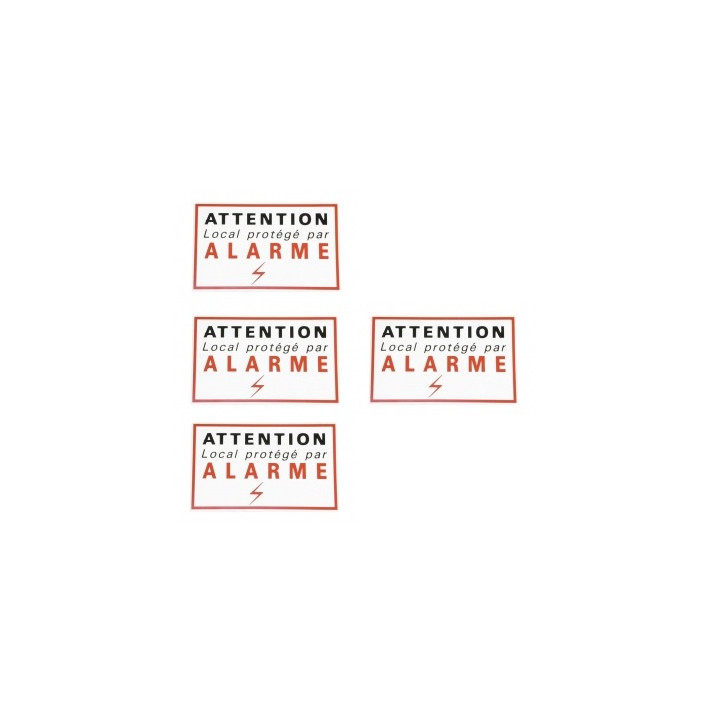 4 alarmas sticker etiquetas adhesivas de señalización de protección de disuasión autocolant seguridad jr international - 1