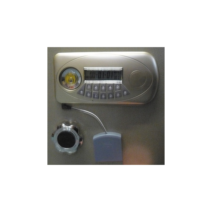Cassaforte ignifuga a codice + chiave 159 kg 490x820x450mm armadio metallo ignifugo custodia valori preziosi jr international - 