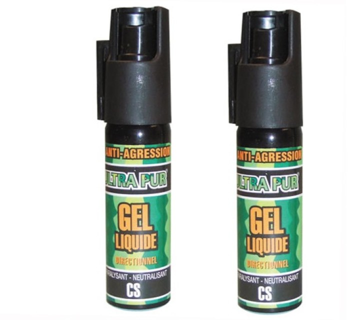2 gel aerosol defense stun gun cs 100 25ml spray tear gas bomb security policy jr international - 2