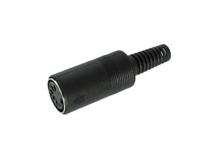 Conector din para audio 5 contactos 180° hembra velleman - 2