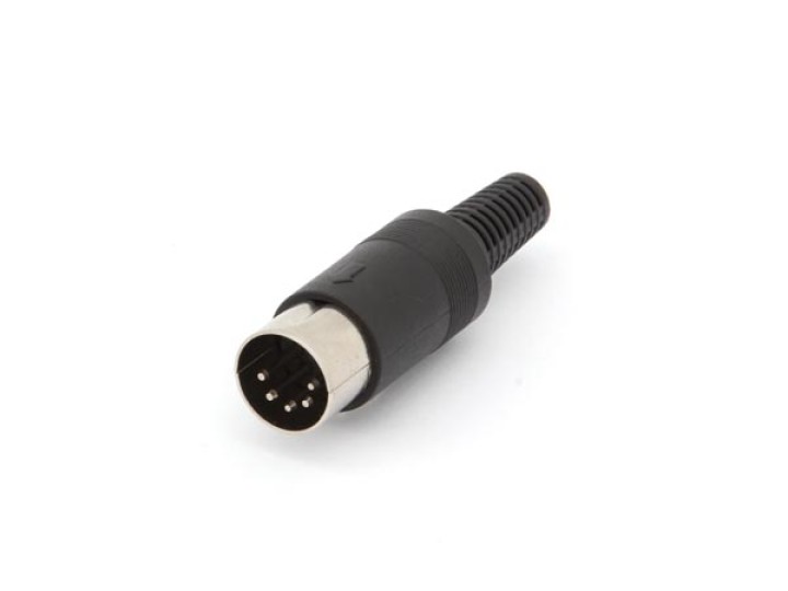 Clavija conector din macho 5 brocas 180° para video camaras de videovigilancia jr  international - 1