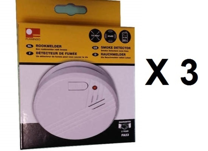 3 detector humo electronico 9vcc o 220vca buzzer alarma detector alarma electronico incendio idk - 3