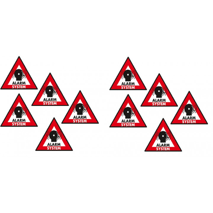 10 etiquette deterrent alarm system panel sticker adhesive sticker protection system konig - 1