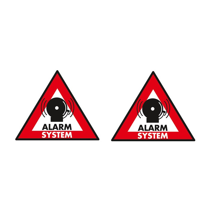 2 etiquette abschreckung alarmsystem panel aufkleber aufklebers schutzsystem konig - 1