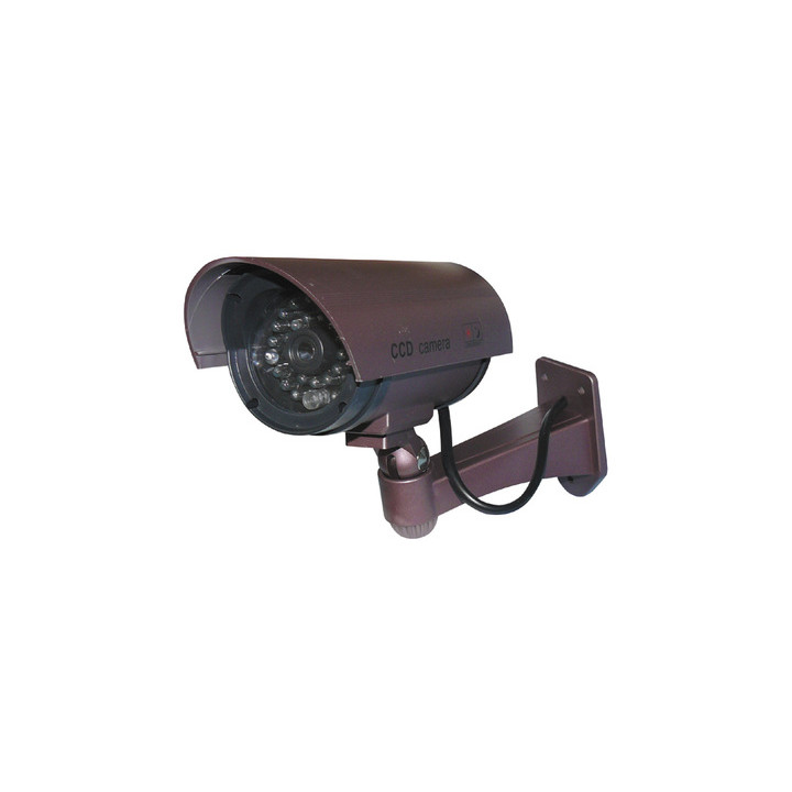Camara video facticia + piloto + caja aluminio + soporte vigilancia  videovigilancia camaras videos facticias seguridad