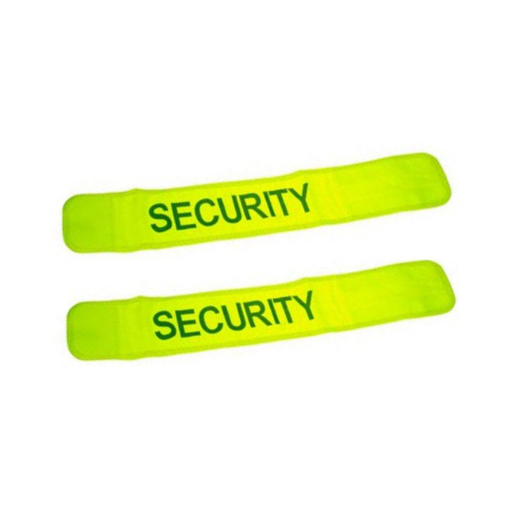 2 bracciale giallo fluo sicurezza velcro bracciale bracciale sicurezza bracciale sicurezza perel - 1
