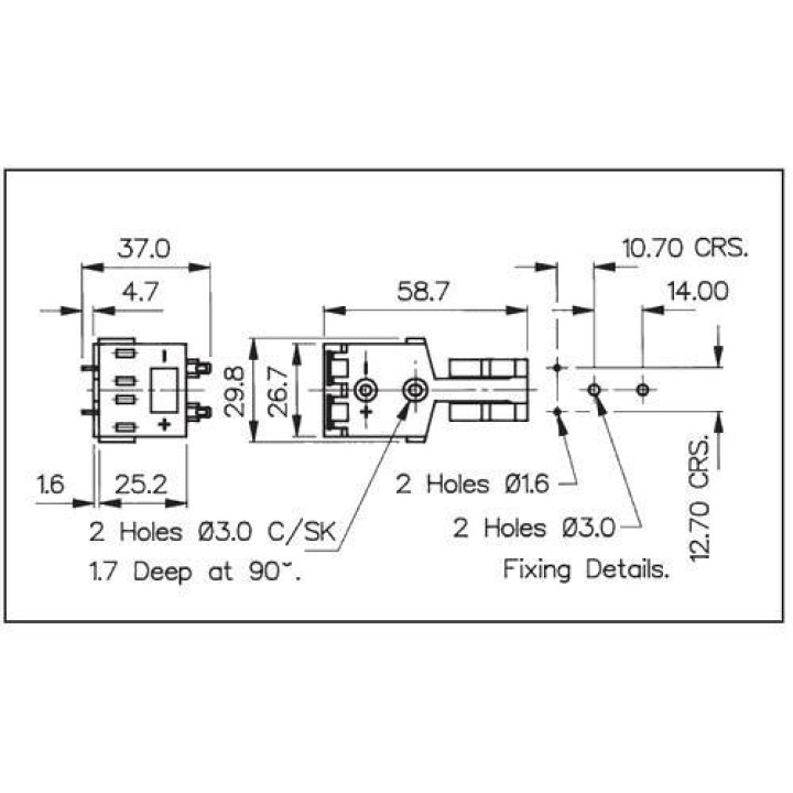 Bulgin bx0033 un accoppiatore 1 6F22 9V ref: albx0033 jr international - 1