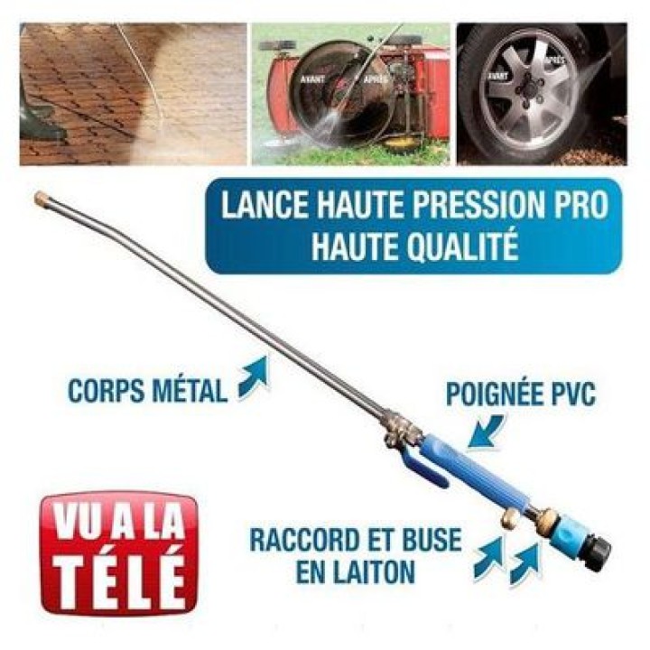 Lance water cleaner pressure washing sprays flexible metal head 5 in 1 universal jet 2 jr international - 1