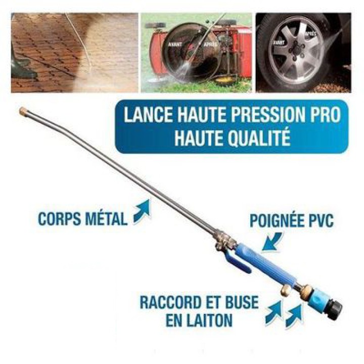 Lance pressione più pulita l'acqua di lavaggio spray flessibile testa di metallo 5 in 1 universale jet 2 jr international - 1