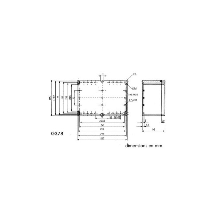 Cofanetto plastica porta batterie ricaricabili pvc stagno 265x185x95mm 12v6 contenitore plastica custodia batterie jr internatio