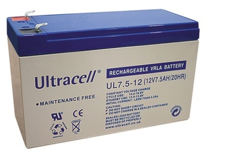 Batteria ricaricabile 12v 7.5ah accu piombo gel solare accumulatore a tenuta 6a 6,5ah 7ah 7.2ah 7.5a ultracell - 1