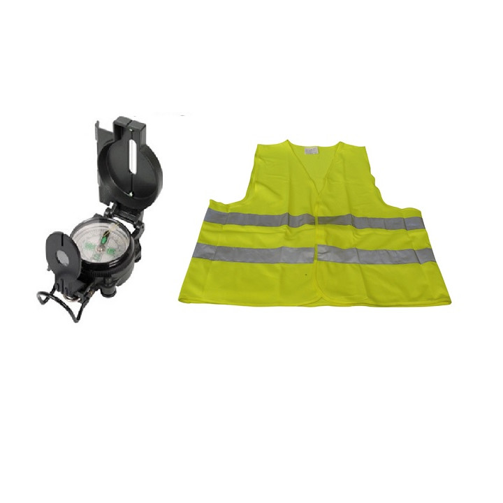 Hq metal liquid compass military look and reflective vest size xl 471 class 2 in yellow vests visibility road safety improvement