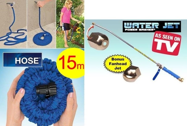 Extensible de manguera de riego manguera de 15 m x retrae retráctiles xhose jardín propio hogar jr international - 1