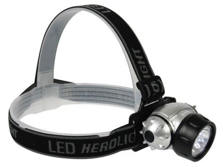 Fari 7 led bianco illuminazione luce ultralumineuse zllhl9 fascia campeggio caccia arrampicata jr international - 1