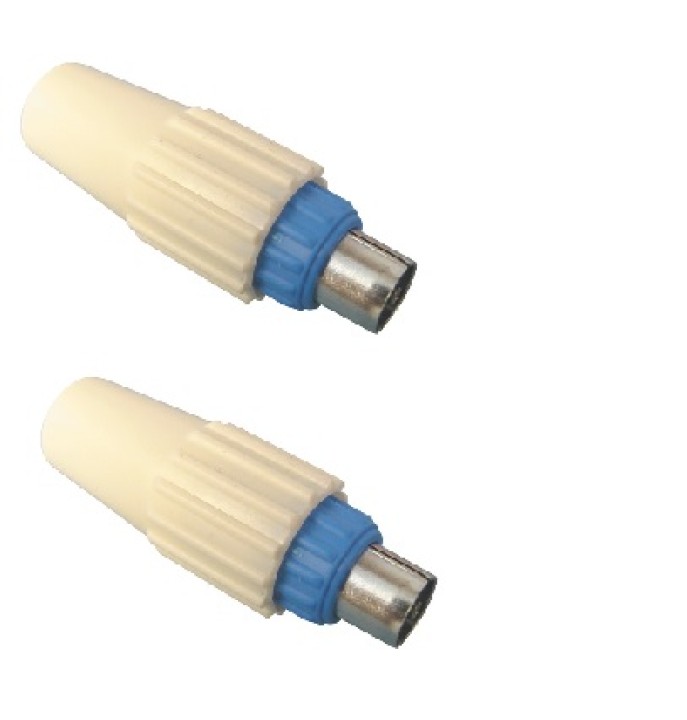 Los 2 blätter 9,5 mm koaxial-stecker television strom koaxialen steck legrand - 1