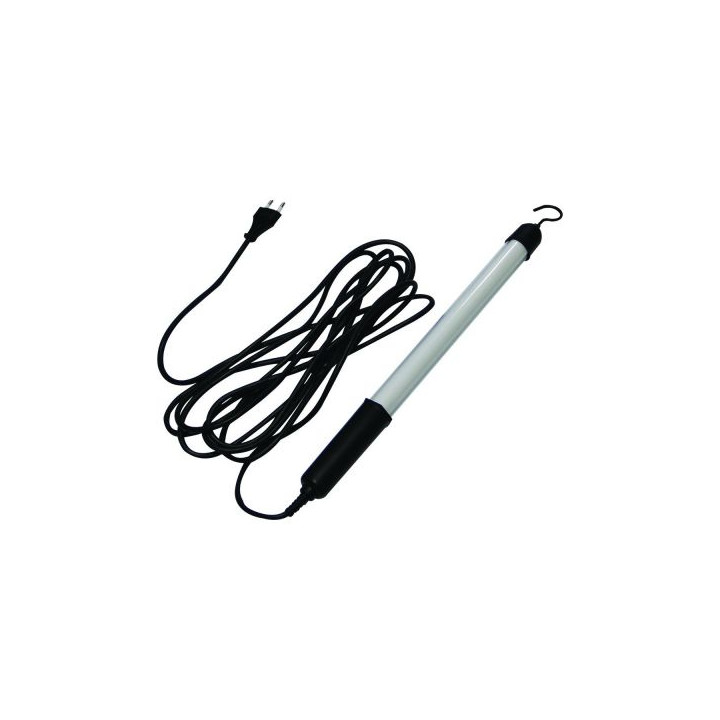 Lampada elettrica portatile fluorecente 8w 220v hermetico + 5 metri cavo per garage negozio casa elro - 1