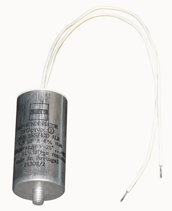 Condensatore elettrico condominio mf filo micro farad 5.5?f cavo 450v avviamento del motore cddem250v5mff cen - 1