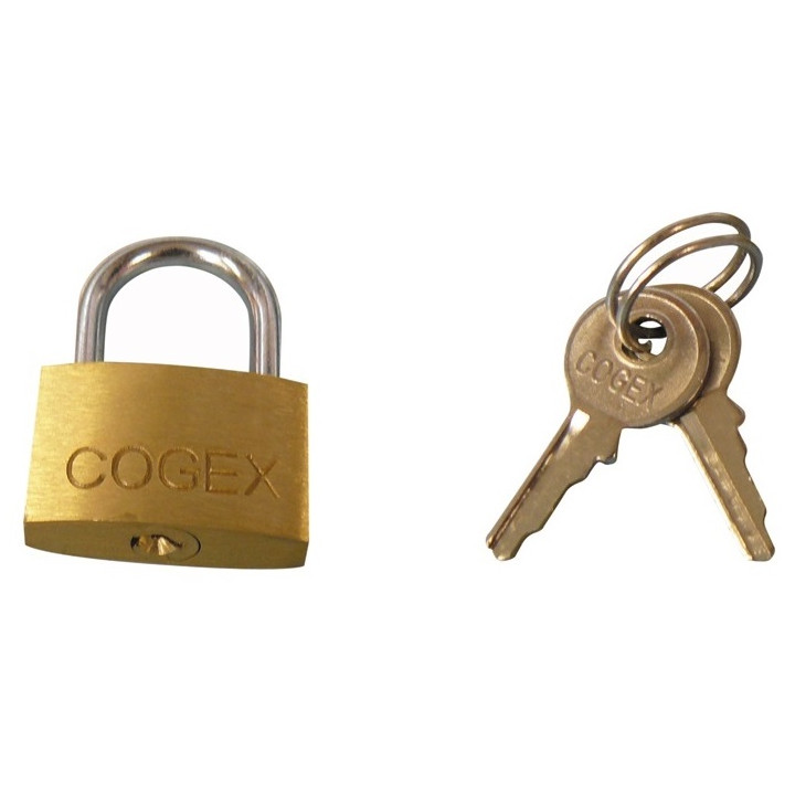 Padlock, brass, 2 keys 25mm security lock opening closing silverline windows - 1