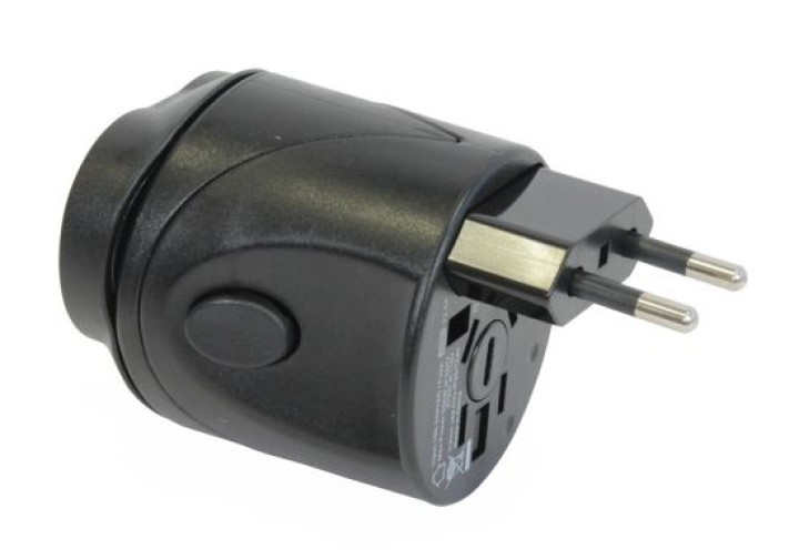 Adaptador conector electrico 150 paises con puerto usb viaje europa usa inglaterra uk australia ansmann - 1