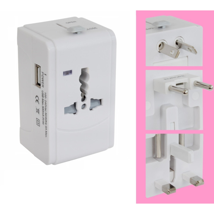 Plug adapter mit usb elektrisiert 150 ländern reisen europa usa australia uk britain jr international - 4