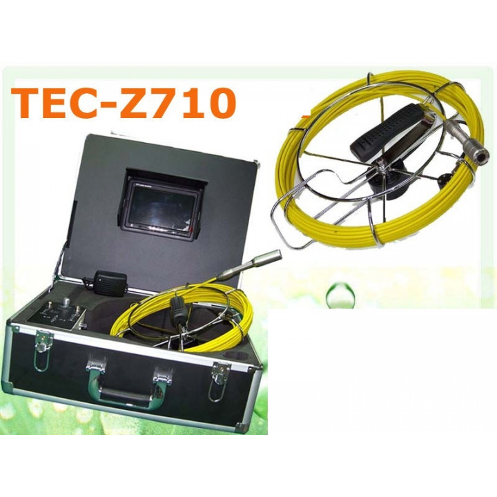 Camera color video inspection pipe 30m usb led unblocking pipe endoscope tec-z710 jr international - 1
