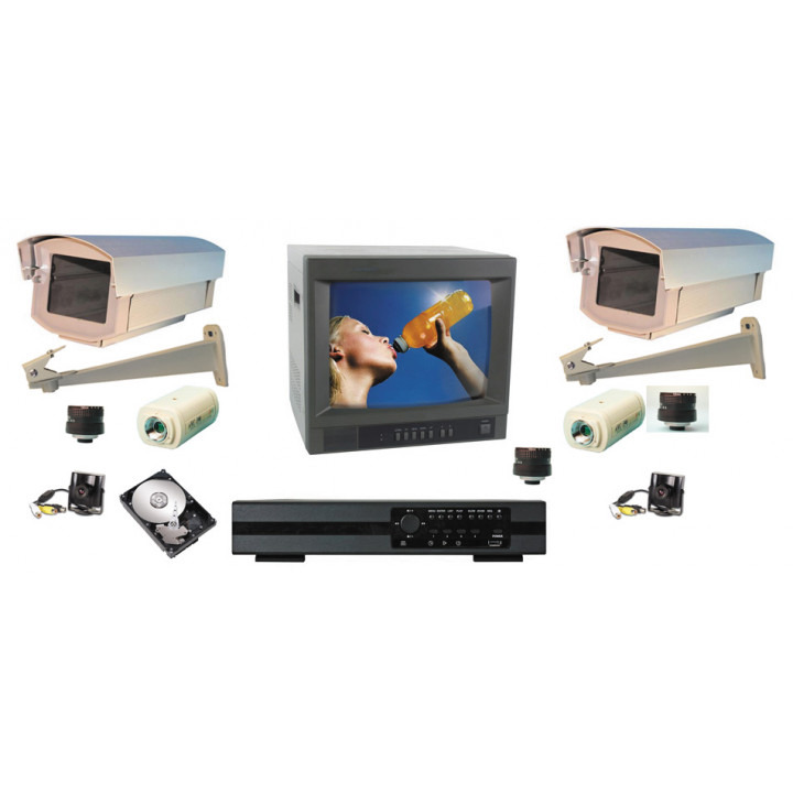 Kit video quadravisione registratore digitale 4 camere colori videosorveglianza web internet jr international - 1